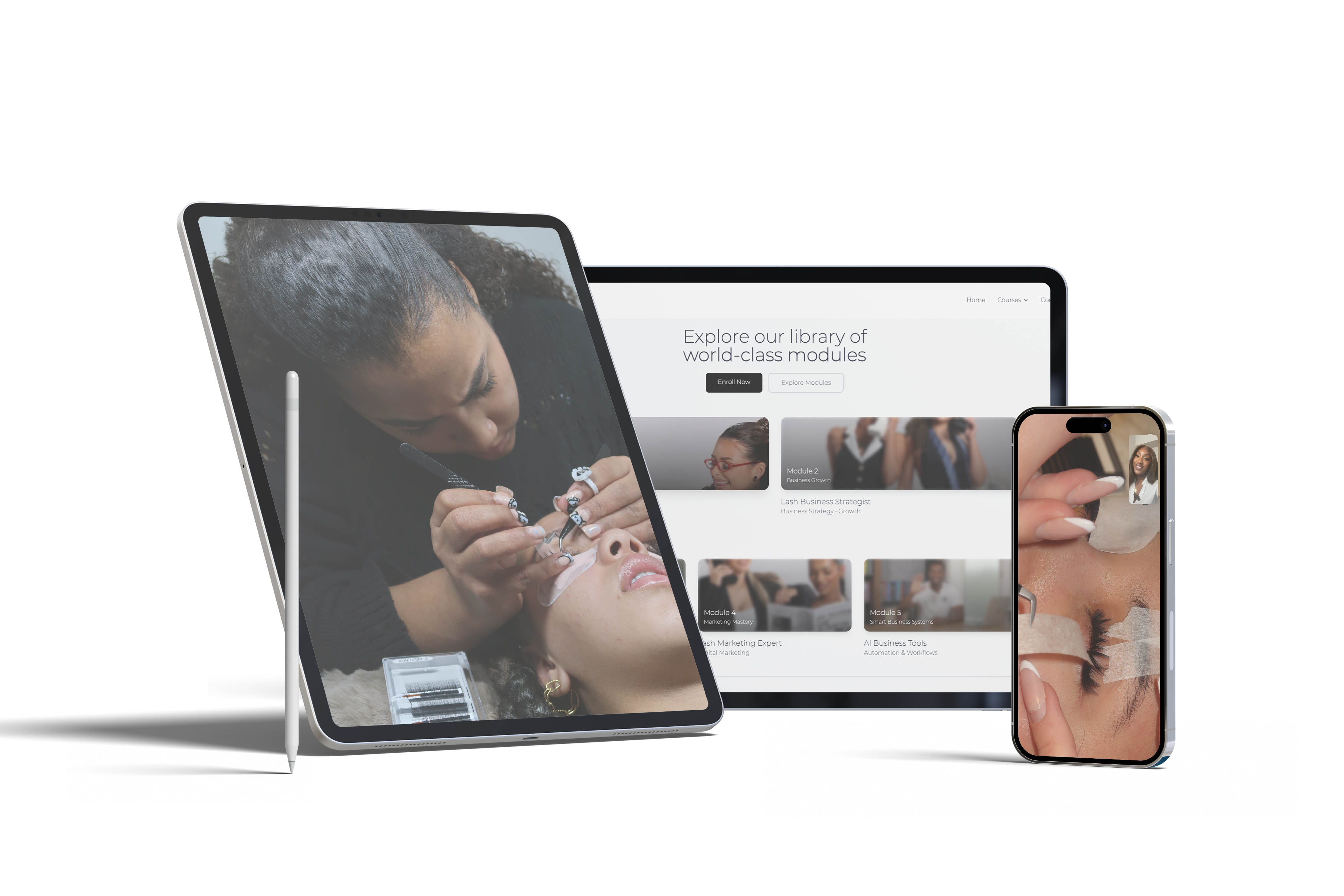 PSC Academy on multiple devices